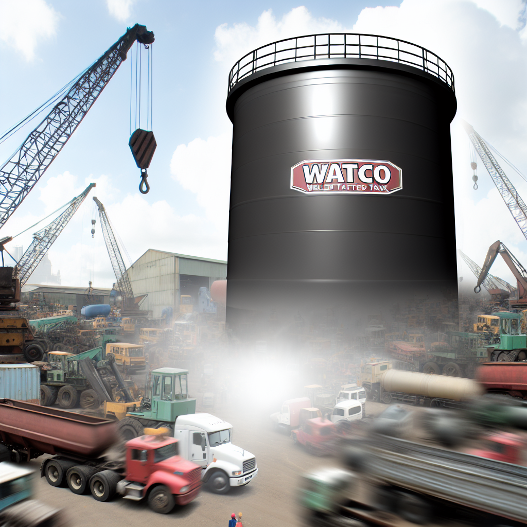 A robust Watco welded tank, standing resilient aga